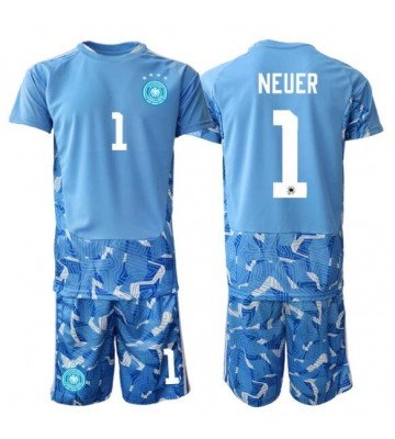 Tyskland Manuel Neuer #1 Målmand Udebanetrøje Børn VM 2026 Kortærmet (+ Korte bukser)